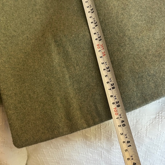 Club Monaco Relaxed Double-Breasted Wool Blend Coat Green Size L Oversize - Picture 8 of 13